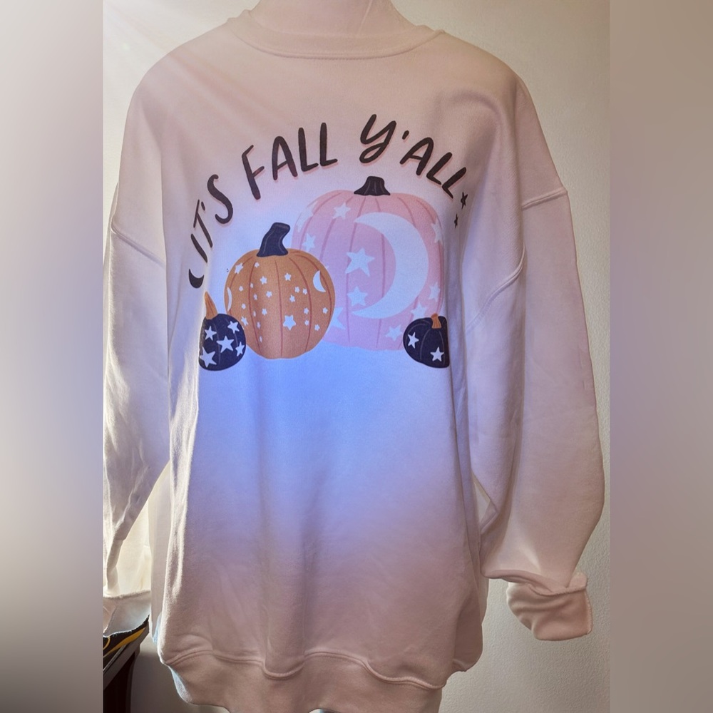 🎃It’s Fall Y’all Pumpkin Sweatshirt in Off-White